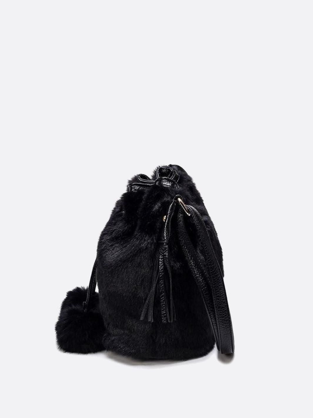 Sac seau fausse fourrure